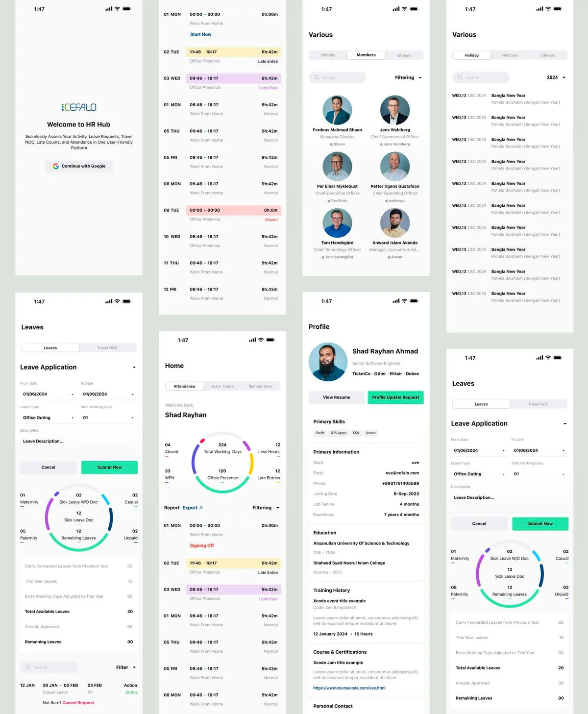Cefalo HR Portal project preview