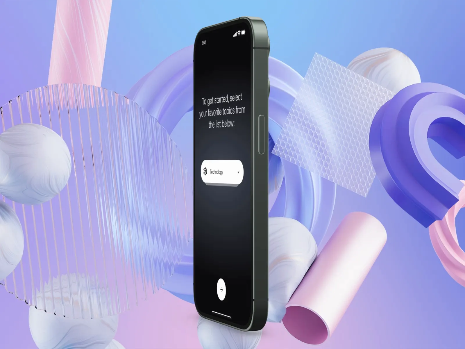 AI news mobile app concept from Al Amin Shadhin's Dribbble portfolio